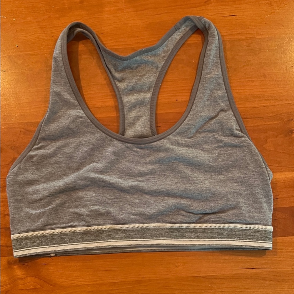 Manduka Heather Gray Racerback Sports Bra